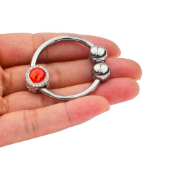 MenSteel Anneau de gland Royring Bijou Rouge